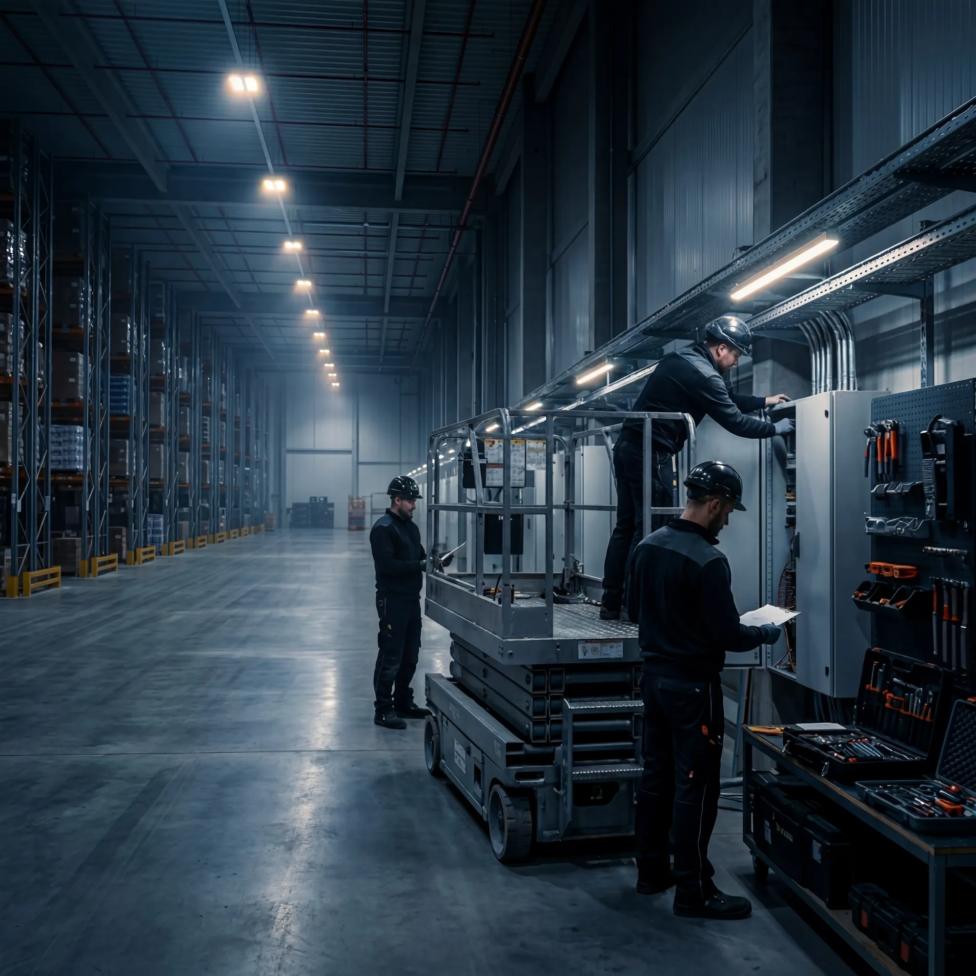 Commercial electrical warehouse interior