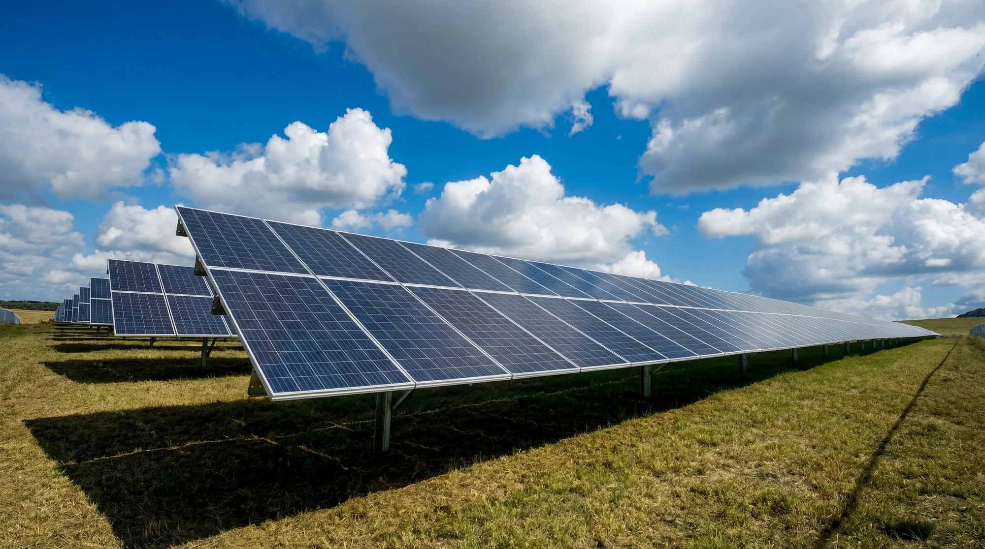 Solar panels on modern roof